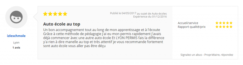 Témoignages de nos élèves